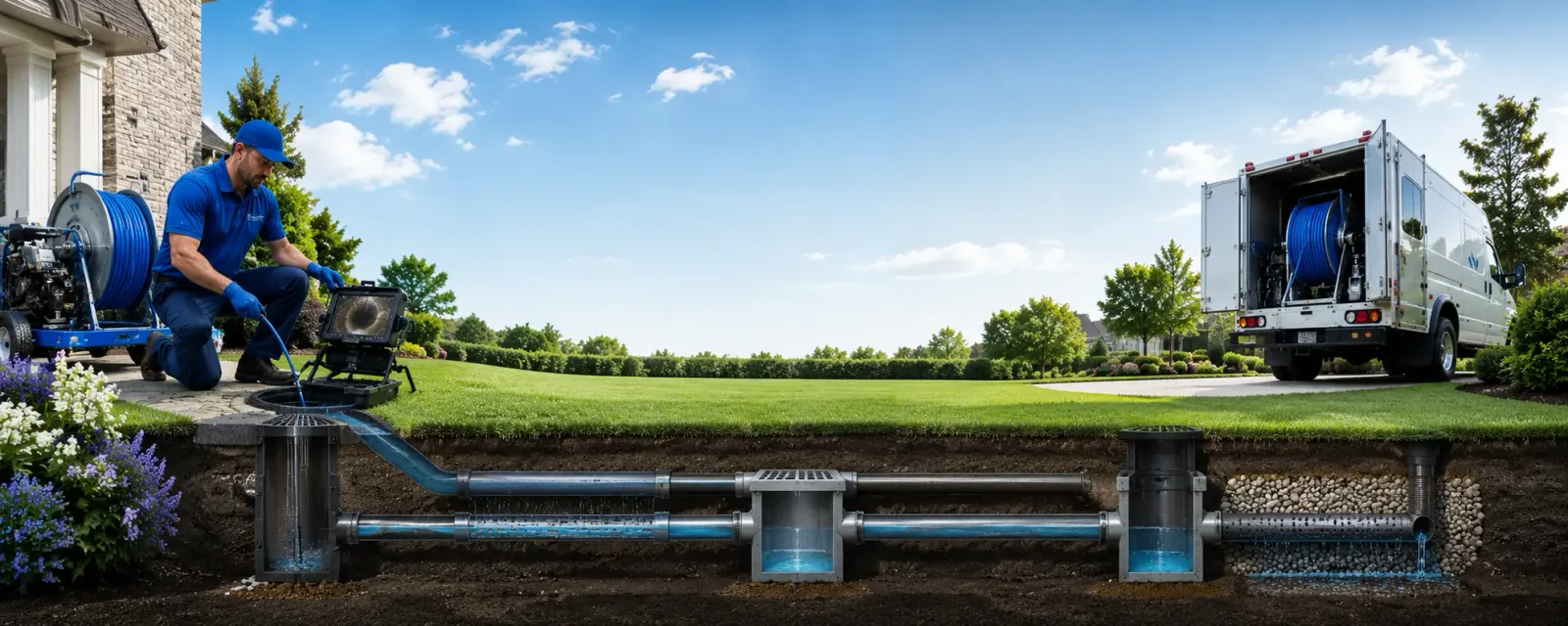 Outdoor drain cleaning information for Summerfield, NC